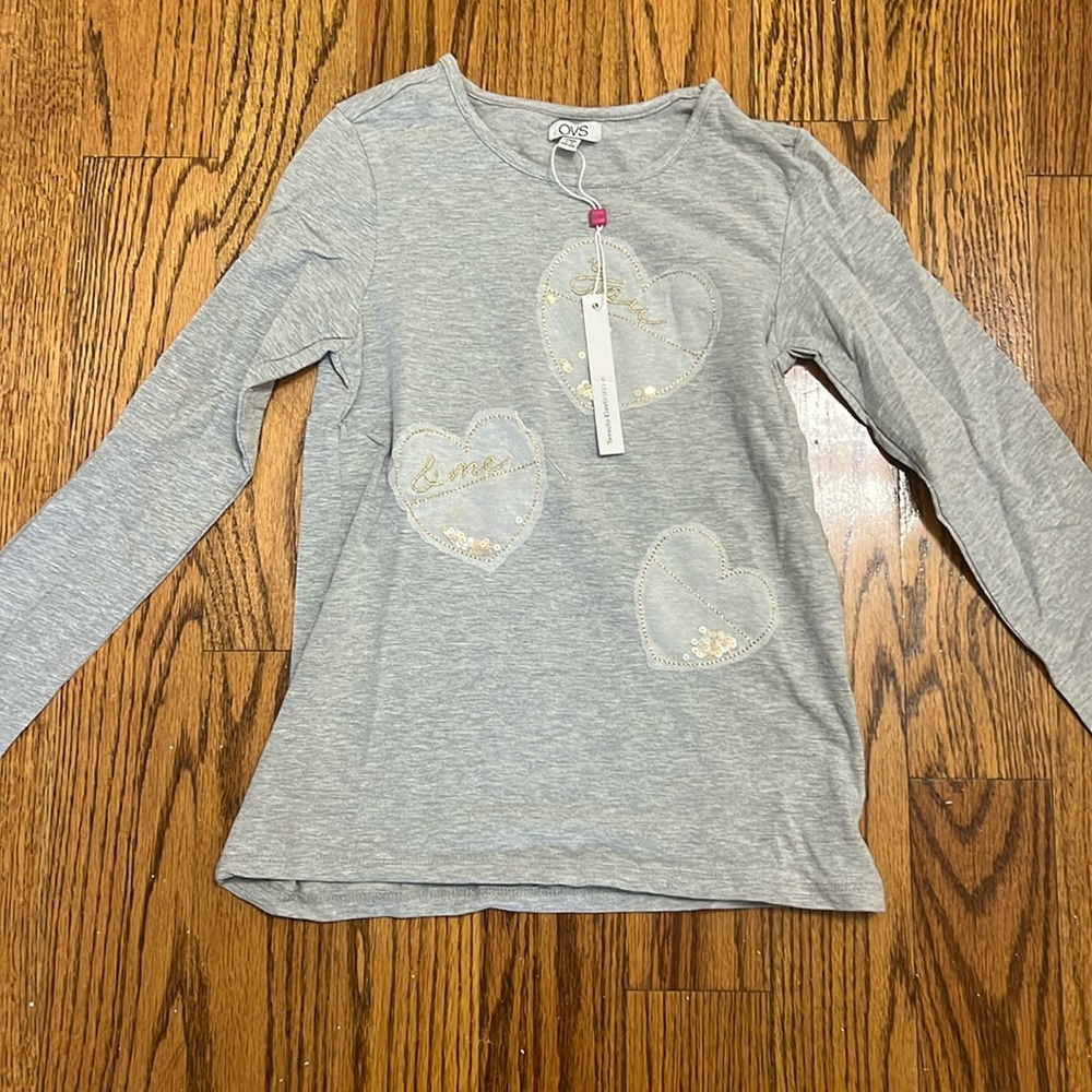 BNWT Girls Sequin Long Sleeve T-Shirt